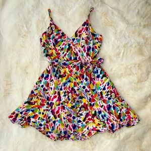 Rowa confetti mini dress